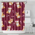 thumbnail image 1 of Christmas Corgi Shower Curtain 84"x72" ,Bathroom Decorative Shower Curtains Set with 12 Hooks,Modern Waterproof Washable Shower Curtain, 1 of 6