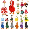 thumbnail image 1 of Christmas Costume for Desktop Little White Goose Ornaments Festive Porch Goose Outfit Clothes for Christmas Holiday Decoration Cute Garden Patio Yard Goose Costume for Winter Home Decor, HAODEJW, 1 of 6