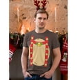 thumbnail image 1 of Christmas Costume Reindeer with Bells Mens Costume T Shirt with Red Antlers Headband, 1 of 4
