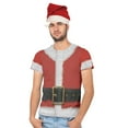 thumbnail image 1 of Christmas Costume Santa Claus All Over Mens Costume T Shirt with Santa Hat, 1 of 4