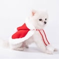 thumbnail image 1 of Christmas Costume for Dogs Cats Classic Red Cloak with Hooded Reindeer Cosplay Clothes, 1 of 1