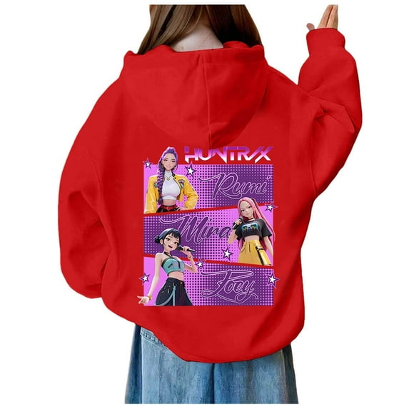 Christmas Costumes Anime Character Prints Cute Clothing Witchy Crewneck ...