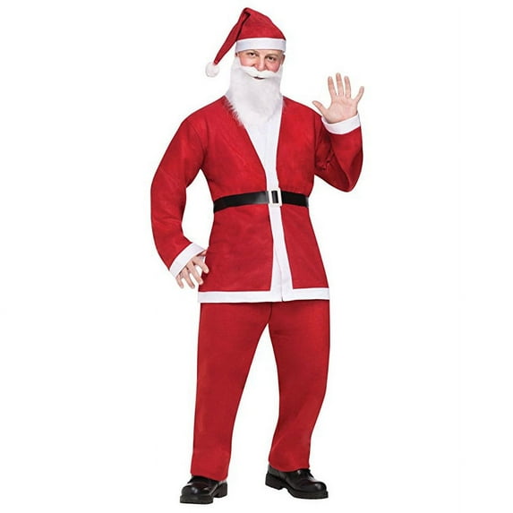 Christmas Costumes Men's Plus-Size Santa Claus Costume Adult Pub Crawl Santa Cosplay Suit 5pcs