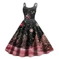Christmas Costumes Woman 2024 Spaghetti Strap 1950s Vintage Dress