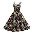 Christmas Costumes Woman 2024 Spaghetti Strap 1950s Vintage Dress