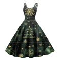 Christmas Costumes Woman 2024 Spaghetti Strap Dresses Christmas Tree