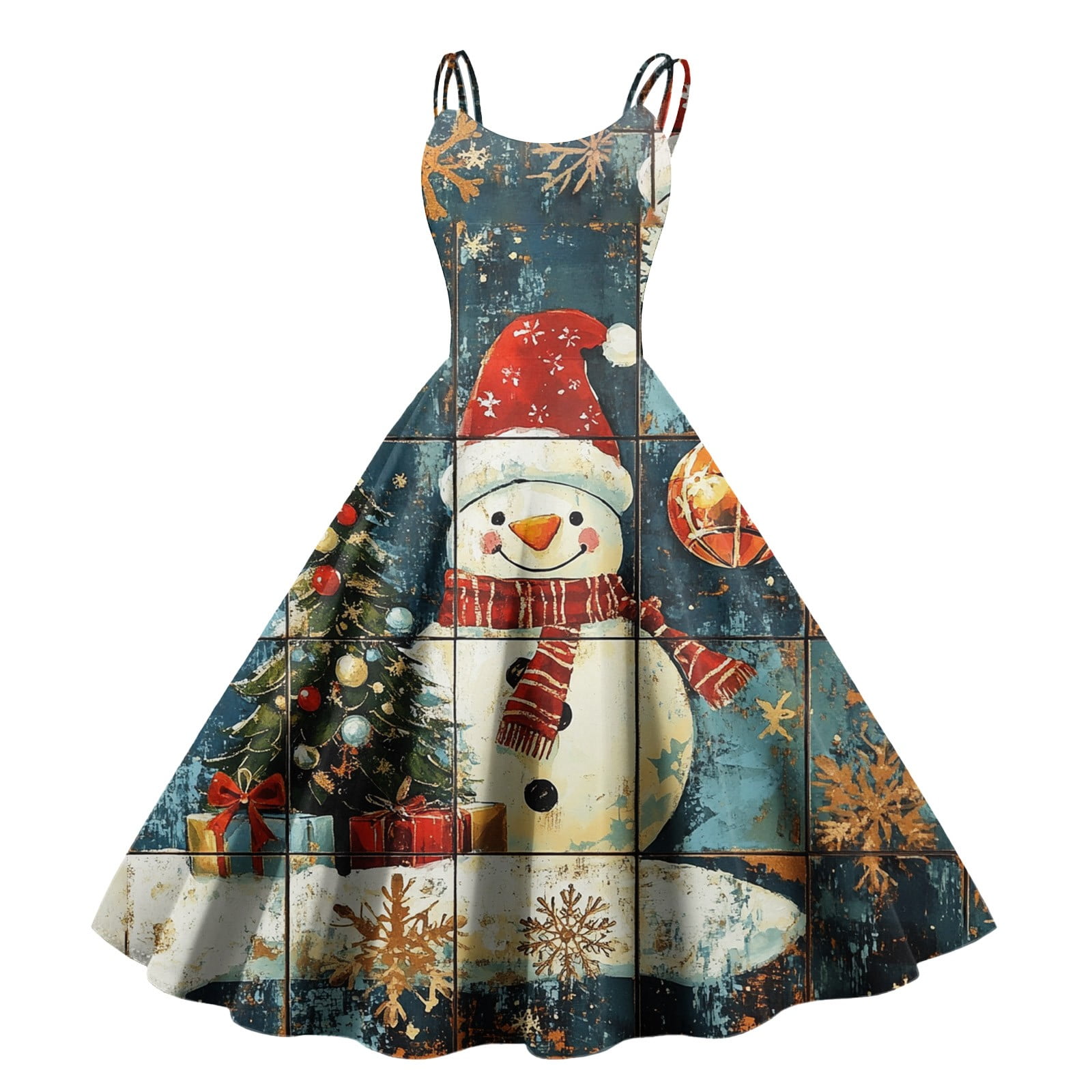 Christmas Costumes Woman 2024 Spaghetti Strap Dresses Christmas Tree