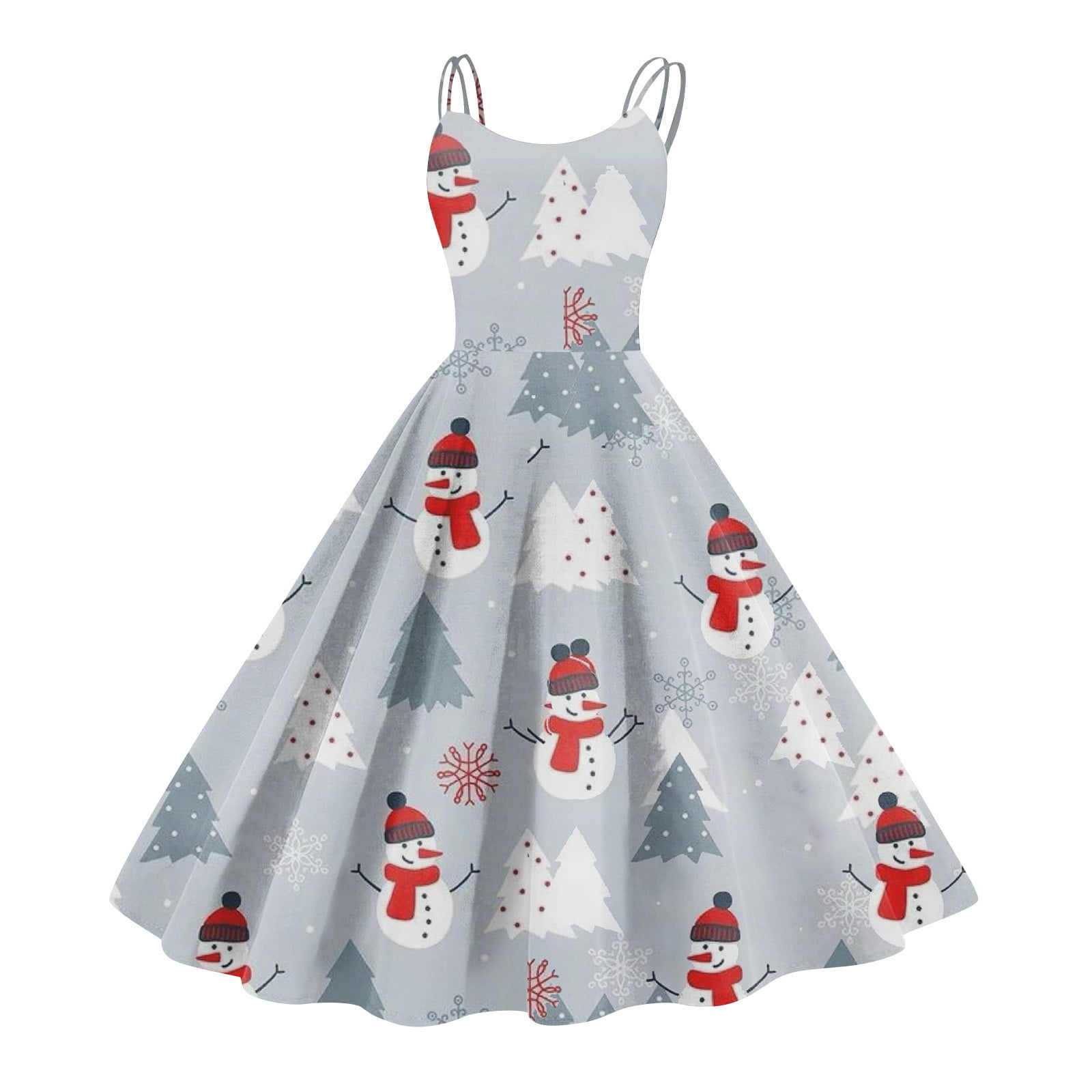 Christmas Costumes Woman 2024 Spaghetti Strap Dresses Christmas Tree