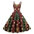 Christmas Costumes Woman 2024 Spaghetti Strap Dresses Christmas Tree
