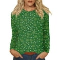 Christmas Costumes Woman 2024 Xmas Snowflake Print Blouse Crew Neck