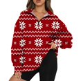 Christmas Costumes for Women Half Zip Christmas Trees Xmas Snowflake