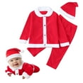 thumbnail image 1 of Christmas Costumes for Kids Long Sleeve Warm Cute Thick Fashion Pajamas Christmas Santa Xmas Santa Cosplay Outfit Set, 1 of 5
