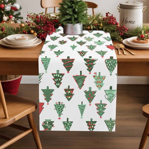Christmas Cotton Linen Table Extra Long Runner 13 x 120 inch Winter — free download