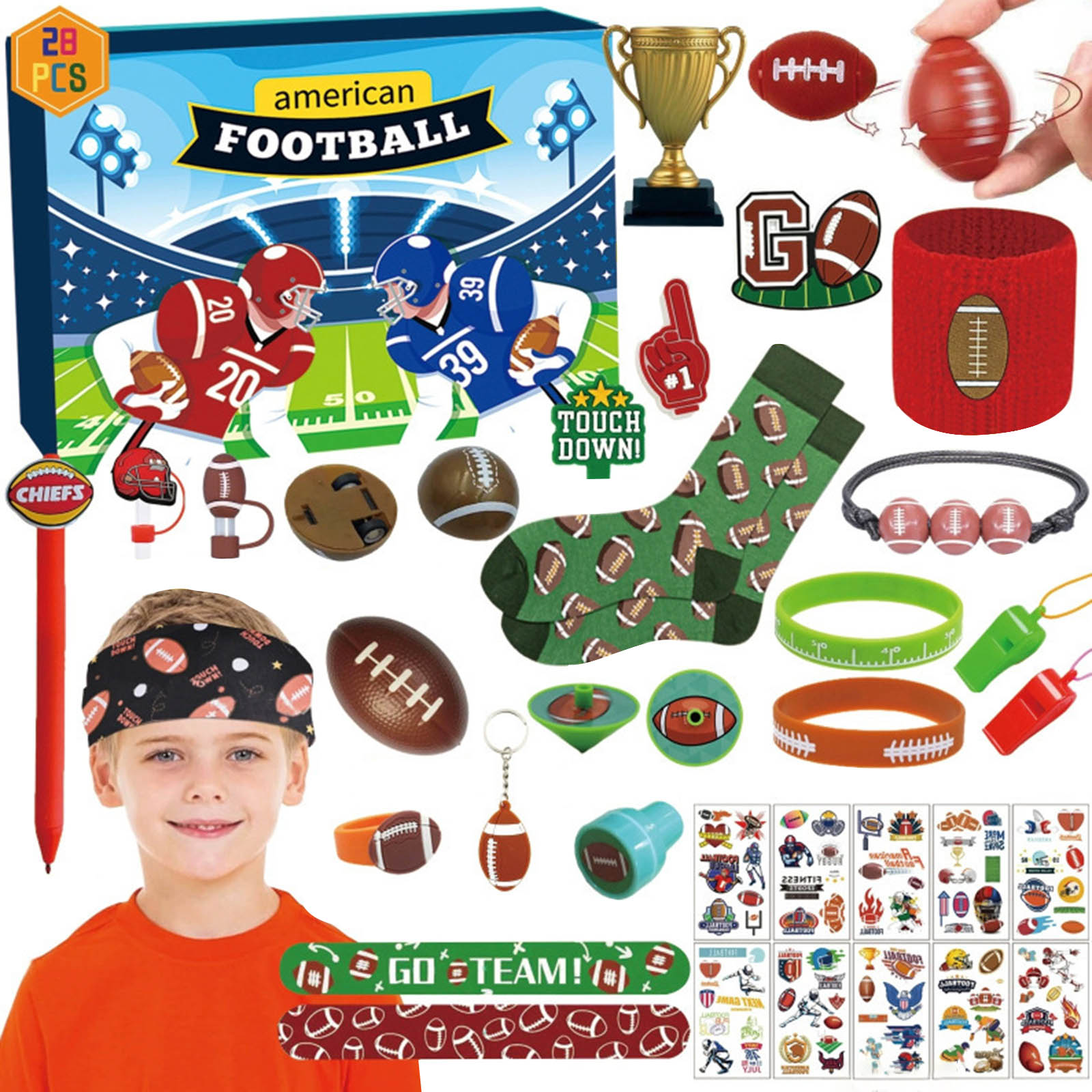 Inspirational Football Keychain Gift For Teens & Players - Philippians 4:13 Verse