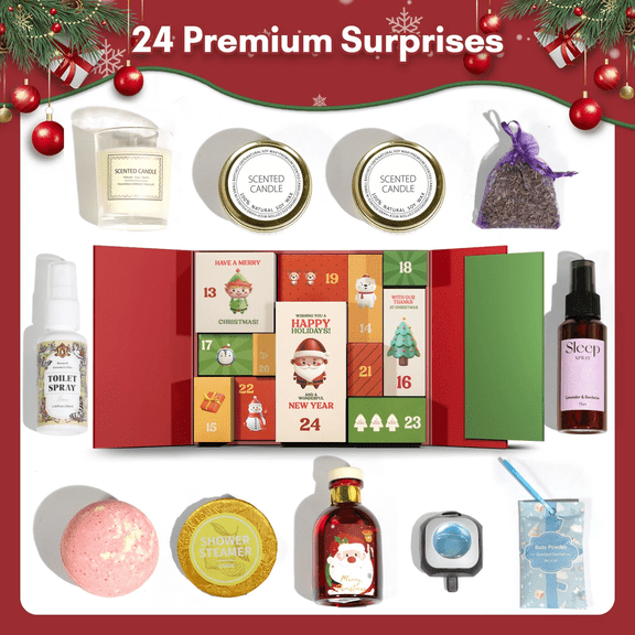 Christmas Countdown Advent Calendar 2025, Fragrance Advent Calendar Gifts Set for Family, Friends, Home Decoration(12-Pack Collection)