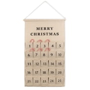 Christmas Countdown Advent Calendar with Pockets,Advent Calendars for Kids Chocolate & Candy,Countdown to Christmas Xmas Holiday Decorations,17x28 Inch