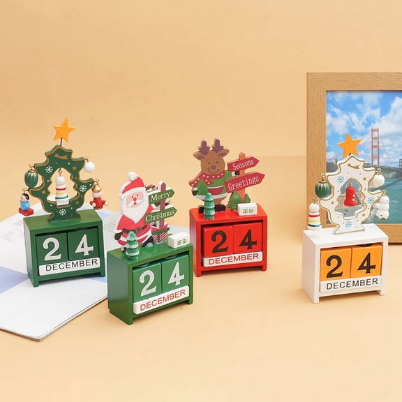 Christmas Countdown Calendar Block Reusable & Long Lasting Desk Decoration