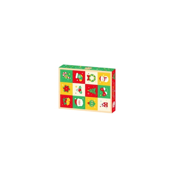 Christmas Countdown Calendar Empty Box Advent Surprise Box with Punch Out Doors Holiday Gift Packaging Box for DIY Filling