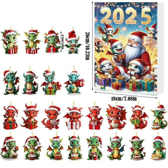 Christmas Countdown Ornament - 24-Day Interactive Advent Calendar for Tree & Wall (Walmart Exclusive)