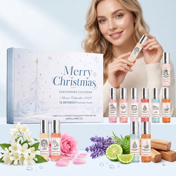 Christmas Countdown Perfume Set & Holiday Advent Calendar Fragrance Gift Box for Party Family Gathering Home Christmas Decorations Gift 4.1 fl oz