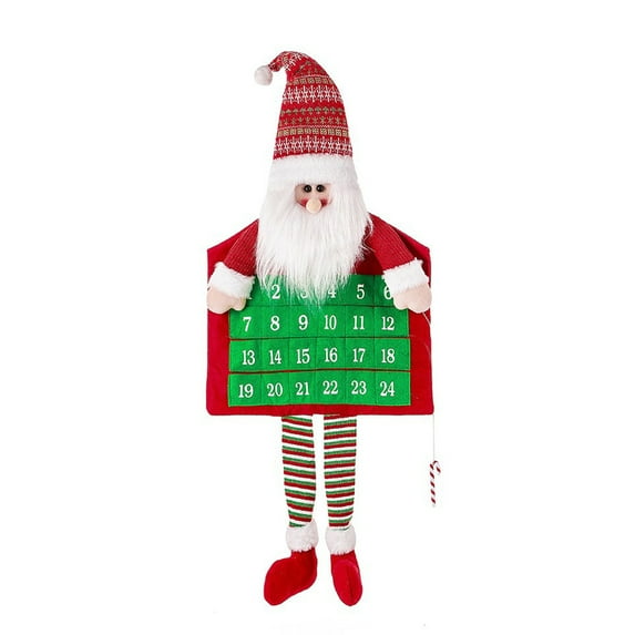 Christmas Countdown Wall Calendar Home Decoration Santa Claus Snowman Creative Calendar Gifts for Christmas Pendants 66cm/26in