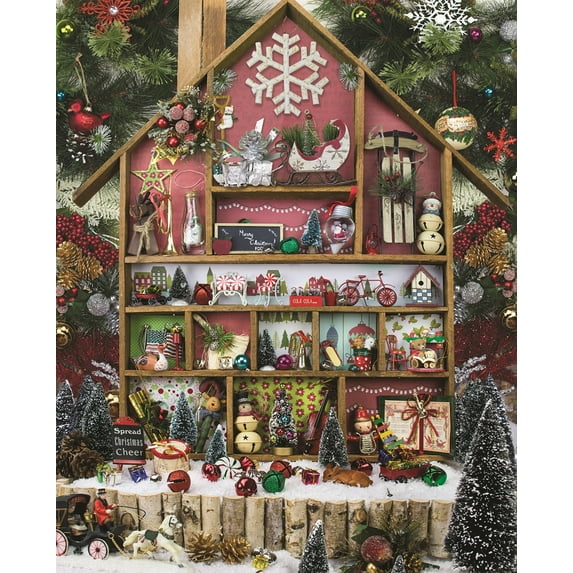 Springbok Christmas Country Home 1000 Piece Jigsaw Puzzle with Vintage Ornaments