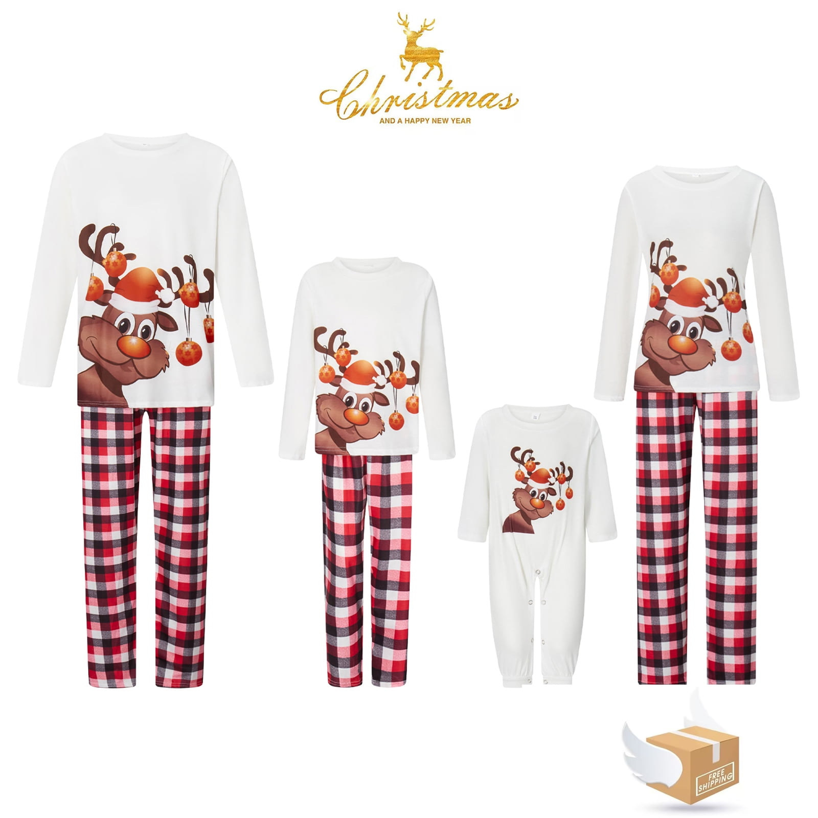Christmas Couples Pajamas Set Christmas Homewear Family Pajamas