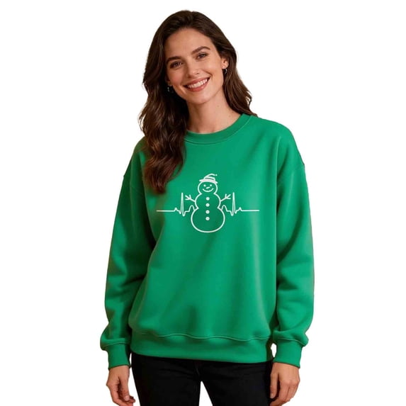 Christmas Couples Sweatshirts Holiday His and Her Sweatshirts Matching Xmas Outfits Long Sleeve Funny Vacation Shirts Green, M