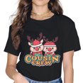 thumbnail image 1 of Christmas Cousin Crew Funny Reindeer Matching Pajama T-Shirt, 1 of 4