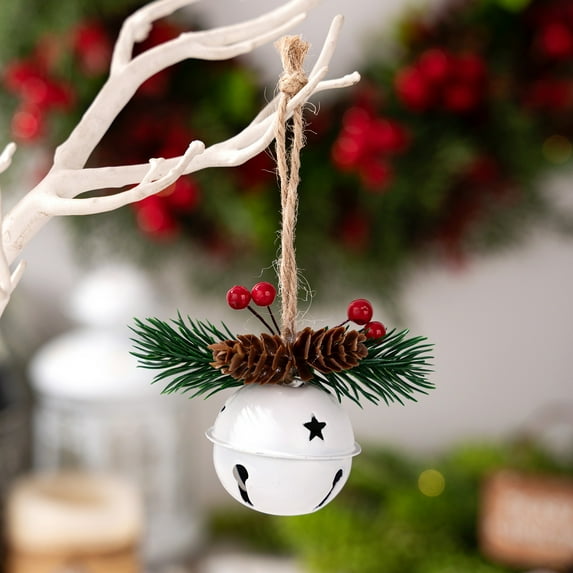 Christmas Cow Bells for Decoration 5.9in Christmas Decorations Iron Colorful Small Bells Pendants Christmas Tree Pendants Wind Chime Pendants Christmas Gifts