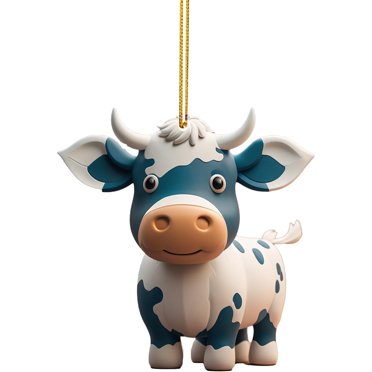 Cosmos Gifts Christmas Cow Ornament - Festive Holiday Tree Decoration