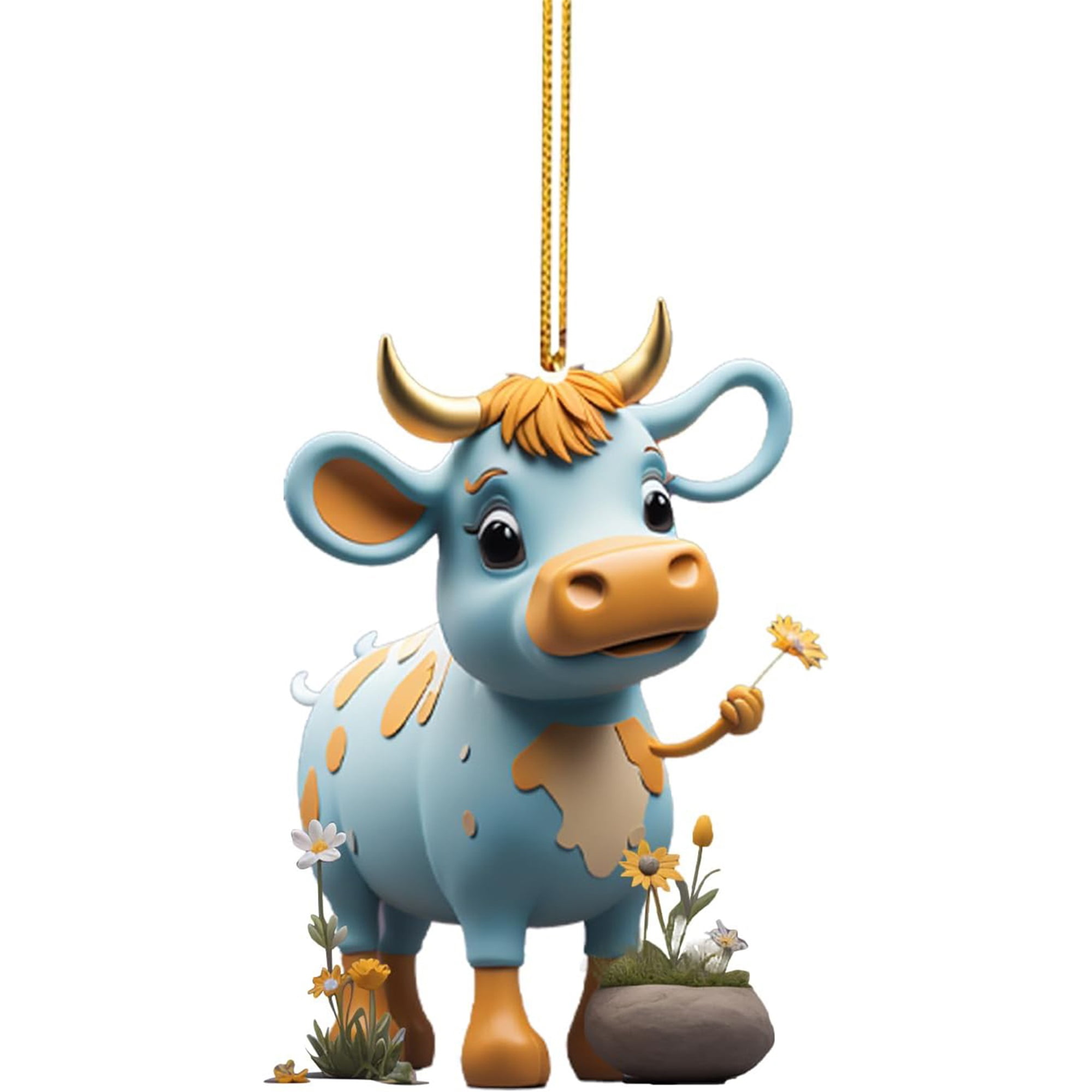 Christmas Cow Ornaments Hanging Cow Decorations Cute Tree Ornaments