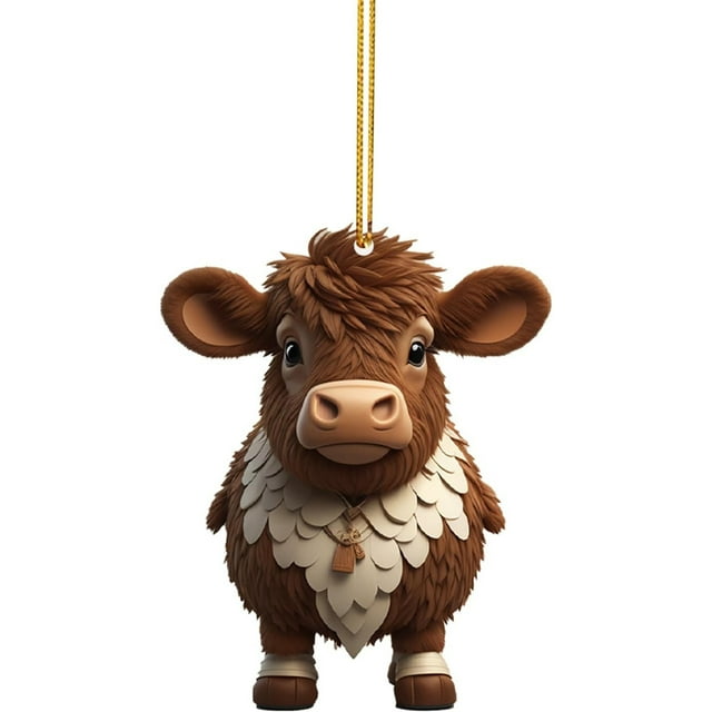 Christmas Cow Ornaments Hanging Cow Decorations Cute Tree Ornaments ...