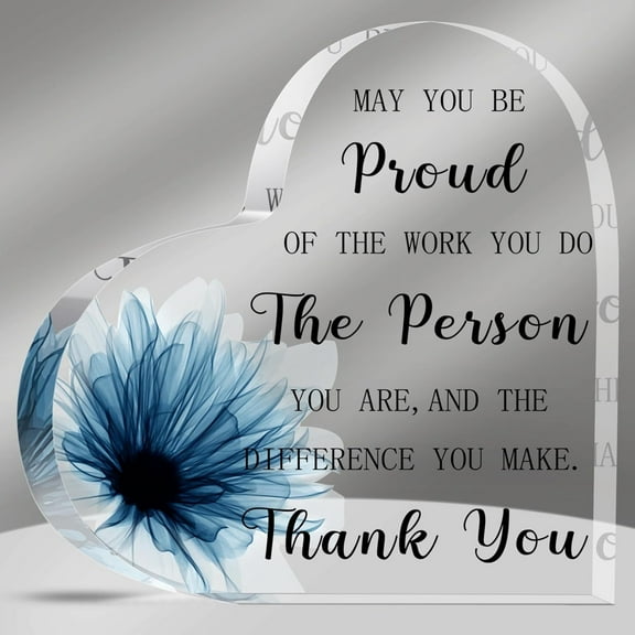 Christmas Coworker Gifts, May You Be Proud of the Work You Do Farewell Resigning Employee Appreciation Gift Thank You Gift Goodbye Gifts Acrylic Sign Work Anniversary Gifts(Love Style)