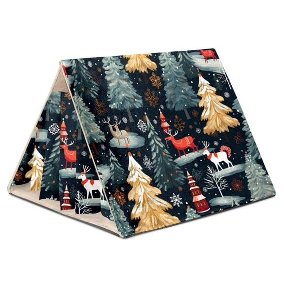 Christmas Cozy Hamster Nest Bedding | Dutch Flannelette Material | PP Board Support | Washable & Durable Design | 21.5x30.5x26 cm Size | Pet Accessories for Nesting & Sleeping