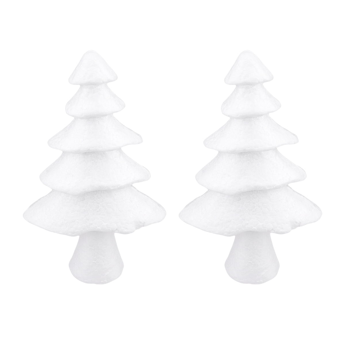 Holibanna Foam Cone Polystyrene Cone Shapes White Christmas Tree Crafts  Table Centerpiece Props 6pcs 9.6 X 3.9 Inch
