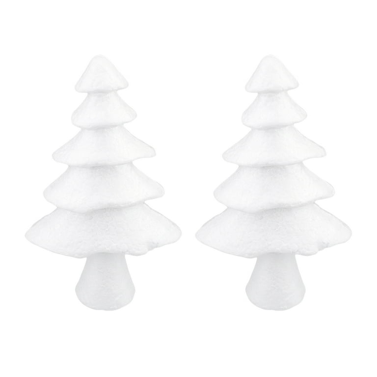 VALICLUD 60pcs Christmas Tree Foam Cones Craft Supplies Foam Tree Cones  Polystyrene Shapes Foam Block Foam for Crafts Party Supplies Child Plastic  Block Tree Shape White 