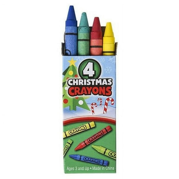Christmas Crayons - 4 crayons per box - 12 boxes