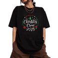 thumbnail image 1 of Christmas Crew 2025 Memory Graphic Tee T-Shirt Print Top Cotton Short Sleeve Round Neck Black S-5XL, 1 of 5