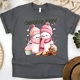 thumbnail image 1 of Christmas Crew Snowman T-Shirt | Cute Holiday Matching Family Tee, Dark Heather, Size XL, 1 of 6