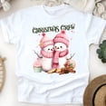 thumbnail image 1 of Christmas Crew Snowman T-Shirt | Cute Holiday Matching Family Tee, White, Size S, 1 of 6