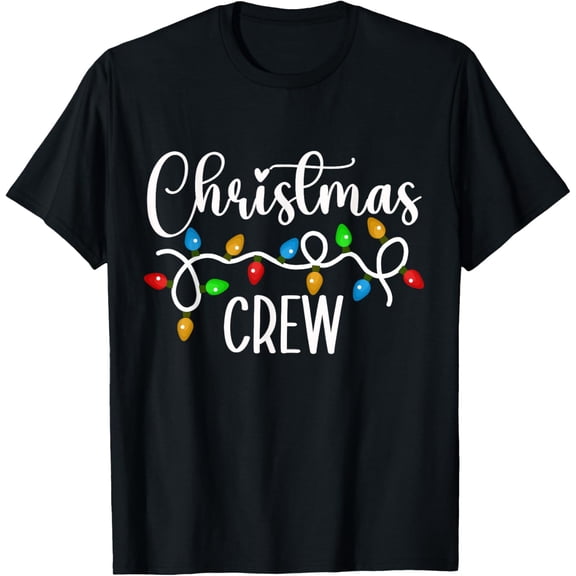 Christmas Crew Xmas Lights Family Matching Pajamas Holiday T-Shirt