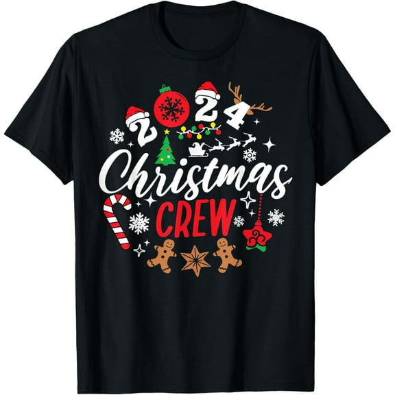 Christmas Crew Xmas Lights Family Matching Pajamas Holiday T-Shirt