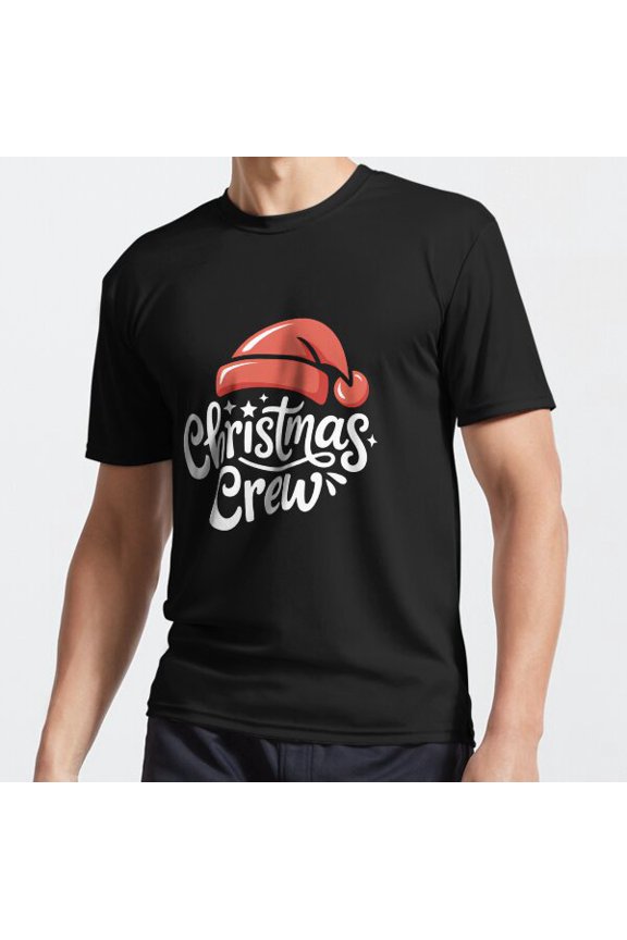 Christmas Crew for Women Merry Bright Holiday Tree Winter Unisex T-Shirt, up to size 5XL