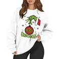 thumbnail image 1 of Christmas Crewneck Sweatshirt Funny Christmas Tree Xmas Cute Graphic Long Sleeve Pullover White Medium, 1 of 4
