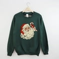 thumbnail image 1 of Christmas Crewneck Vintage Santa Sweatshirt Retro Christmas Holiday Sweatshirts Vintage Sweatshirt, 1 of 5