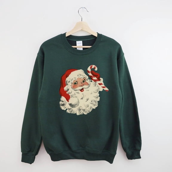 Christmas Crewneck Vintage Santa Sweatshirt Retro Christmas Holiday Sweatshirts Vintage Sweatshirt