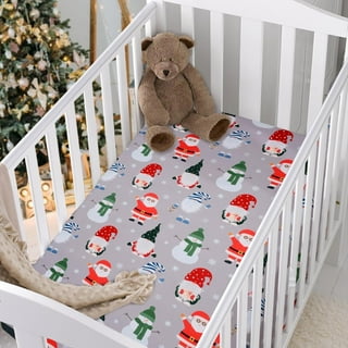 Christmas flannel crib sheets sale
