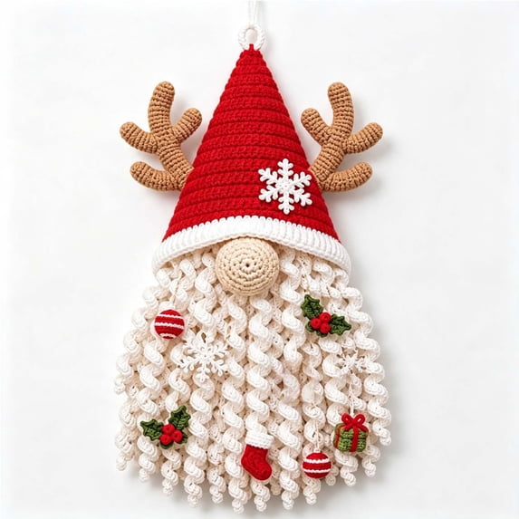 Christmas Crochet Gnome KitDIY Knitting Kit with Yarn, Hook, and Accessories—Halloween, Easter, Christmas
