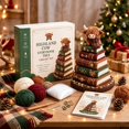 thumbnail image 1 of Christmas Crochet Kit for Beginners, DIY Storybook Stacked‑Book Ornament Craft Set, with Yarn, Hook, Stuffing & Instruction Booklet, Holiday Hand‑Made Decor Gift for Craft Lovers, 1 of 5